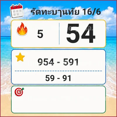 Thai Lotto Tips Direct Game VIP Result Cut Digit 16/6/2026