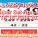 Thai Lottery 100% Sure Number Set Non-Miss HTF 16 June 2026