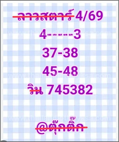 Thailand Lottery VIP 100% Sure Number Final Game 1-6-2026