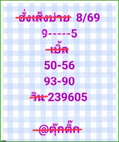 Thai Lotto Non-Miss 3d Tips Touch Formula HTF Game 1-6-2026