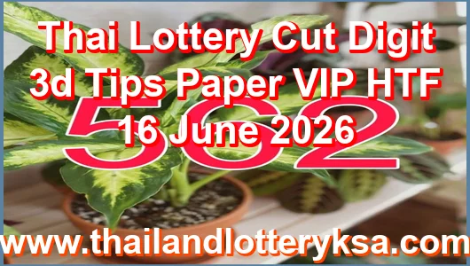 Thai Lottery Cut Digit 3d Tips Paper VIP HTF 16 June 2026