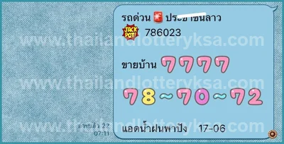 Thai Lotto 3Up Sure namber HTF Numbers Master 01 July 2026
