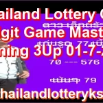 Thailand Lottery Cut Digit Game Master Winning 3Up 01-7-2026