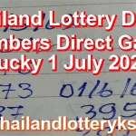 Thailand Lottery Down Numbers Direct Game Lucky 1 July 2026