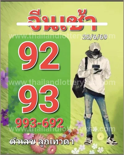 Thailand Lottery Down Non-Miss Formula Paper 01 July 2026