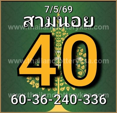 Thai Lotto 100% Sure Number Set HTF Non-Miss Lucky 01.07.26