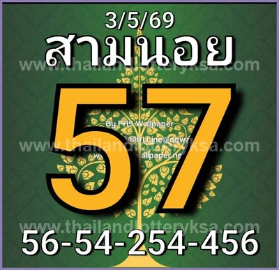 Thai Lotto Direct Formula Cut Digit Numbers Paper 01/7/2026